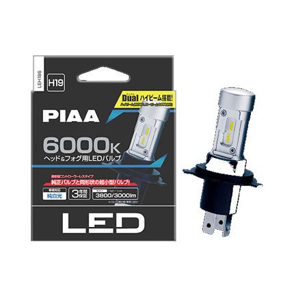 PIAA LEH186. ヘッド＆フォグ用 LEDバルブ 規格:H19 色温度:6000K